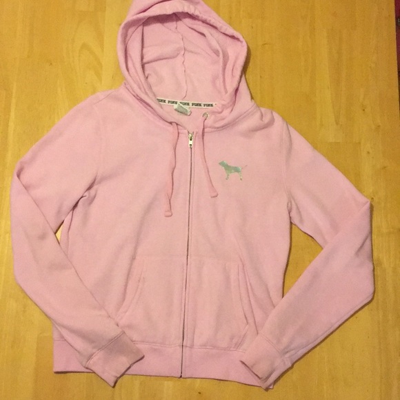 PINK Victoria's Secret Tops - Victoria’s Secret PINK Zip Up Hoodie